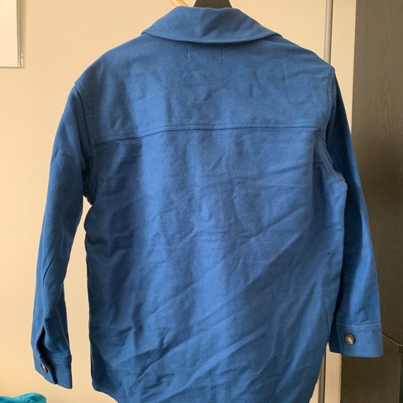 Everlane The Oversized Shirt Jacket, Deep Blue, Size S - Picture 3 of 7